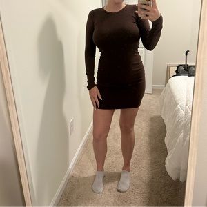 ZARA Bodycon Mini dress brown. Size M